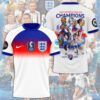 England Lionesses Women's Football Champion World Cup 2025 Unisex Performance T-Shirt NGB1215