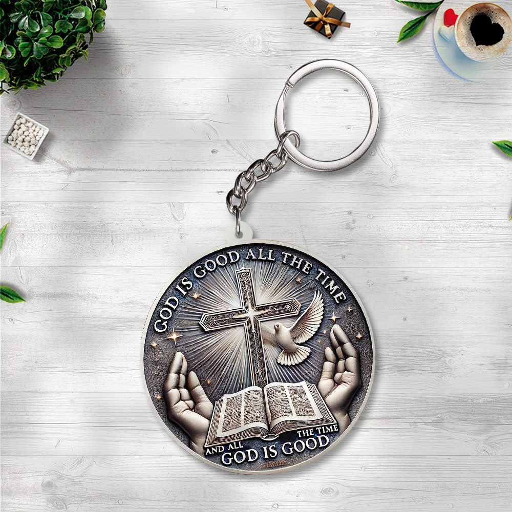 God-Is-Good-Custom-Shape-2-sided-Keychain-NGB1157 God Is Good Custom Shape 2-sided Keychain NGB1157