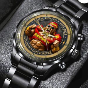 Hulk Hogan Rest In Peace 2025 Black Stainless Steel Watch NGB1018