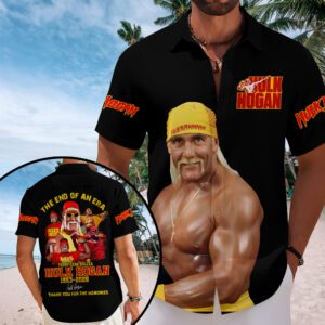 Hulk Hogan Rest In Peace 2025 Short Sleeve Dress Shirt NGB1133