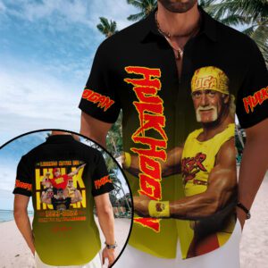 Hulk Hogan Rest In Peace 2025 Short Sleeve Dress Shirt NGB1309
