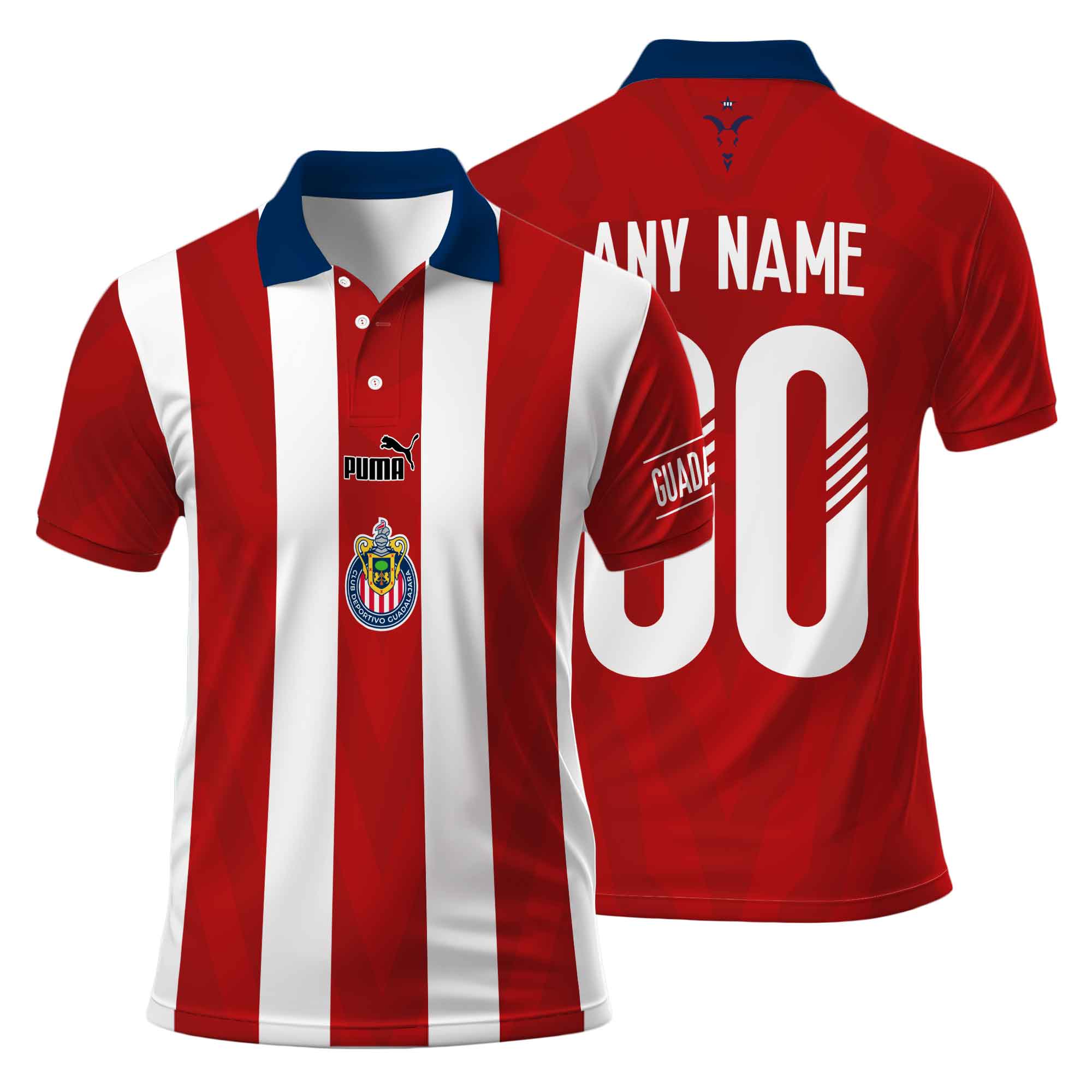 LIGA MX Chivas Guadalajara Special Retro Polo Shirt LIGA MX Chivas Guadalajara Special Retro Polo Shirt