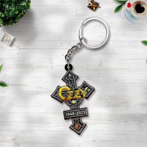 Ozzy Osbourne Rest In Peace 2025 Custom Shape 2-sided Keychain NGB1272