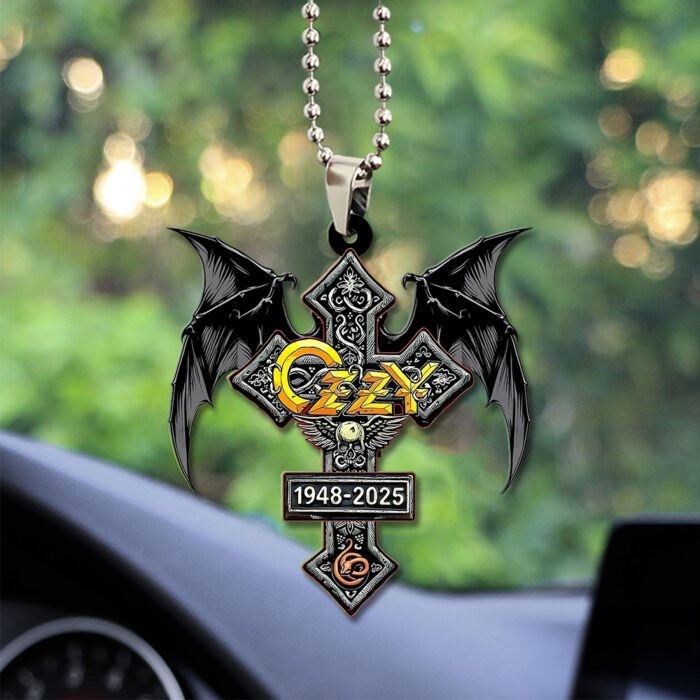 Ozzy Osbourne Rest In Peace 2025 Custom shape 2-sided Acrylic Car Ornament NGB1050
