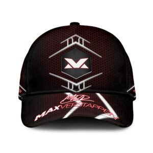 Personalized Max Verstappen Signature Red Bull Racing Classic Red Trellis Baseball Cap - Black CGI2148