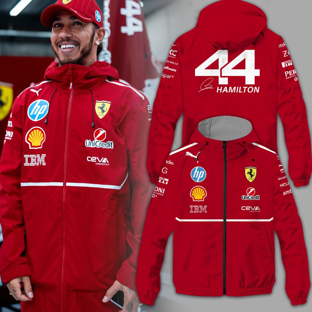 Scuderia-Ferrari-x-Lewis-Hamilton-3D-Windbreaker-Jacket-NGB1048 Scuderia Ferrari x Lewis Hamilton 3D Windbreaker Jacket NGB1048