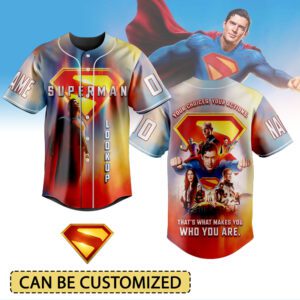 Superman Personalized Baseball Jersey Gift For Fans