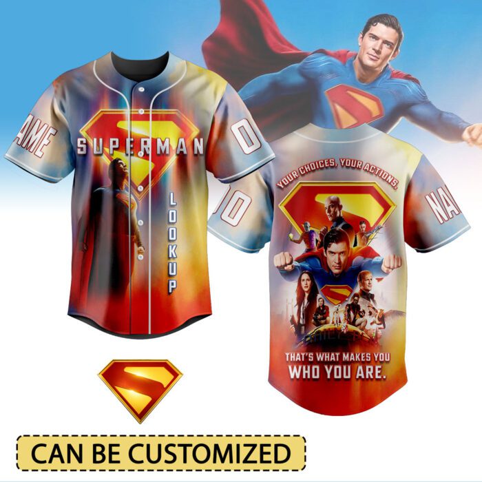 Superman Personalized Baseball Jersey Gift For Fans