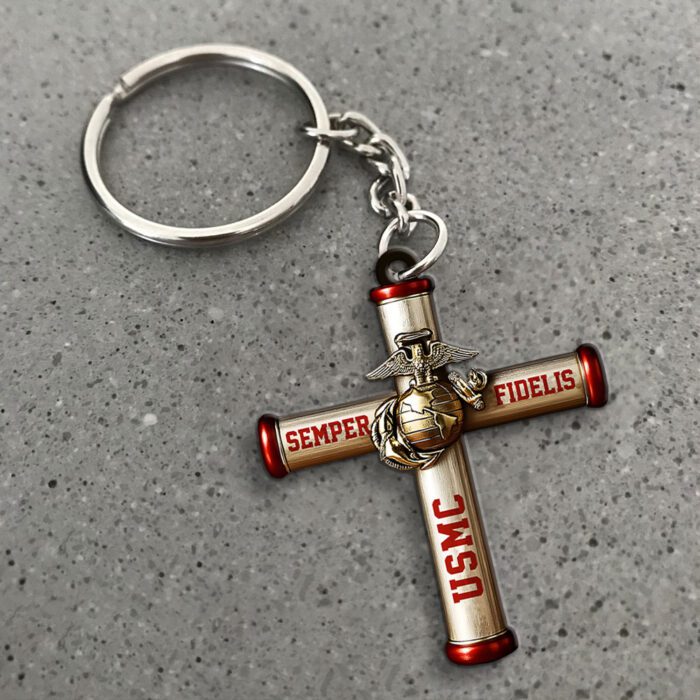 US Marine Corps Custom Shape 1-sided Keychain NGB1070