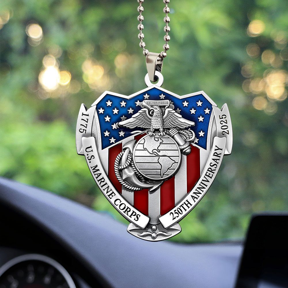 US-Marine-Corps-Custom-shape-2-sided-Acrylic-Car-Ornament-NGB1119 US Marine Corps Custom shape 2-sided Acrylic Car Ornament NGB1119