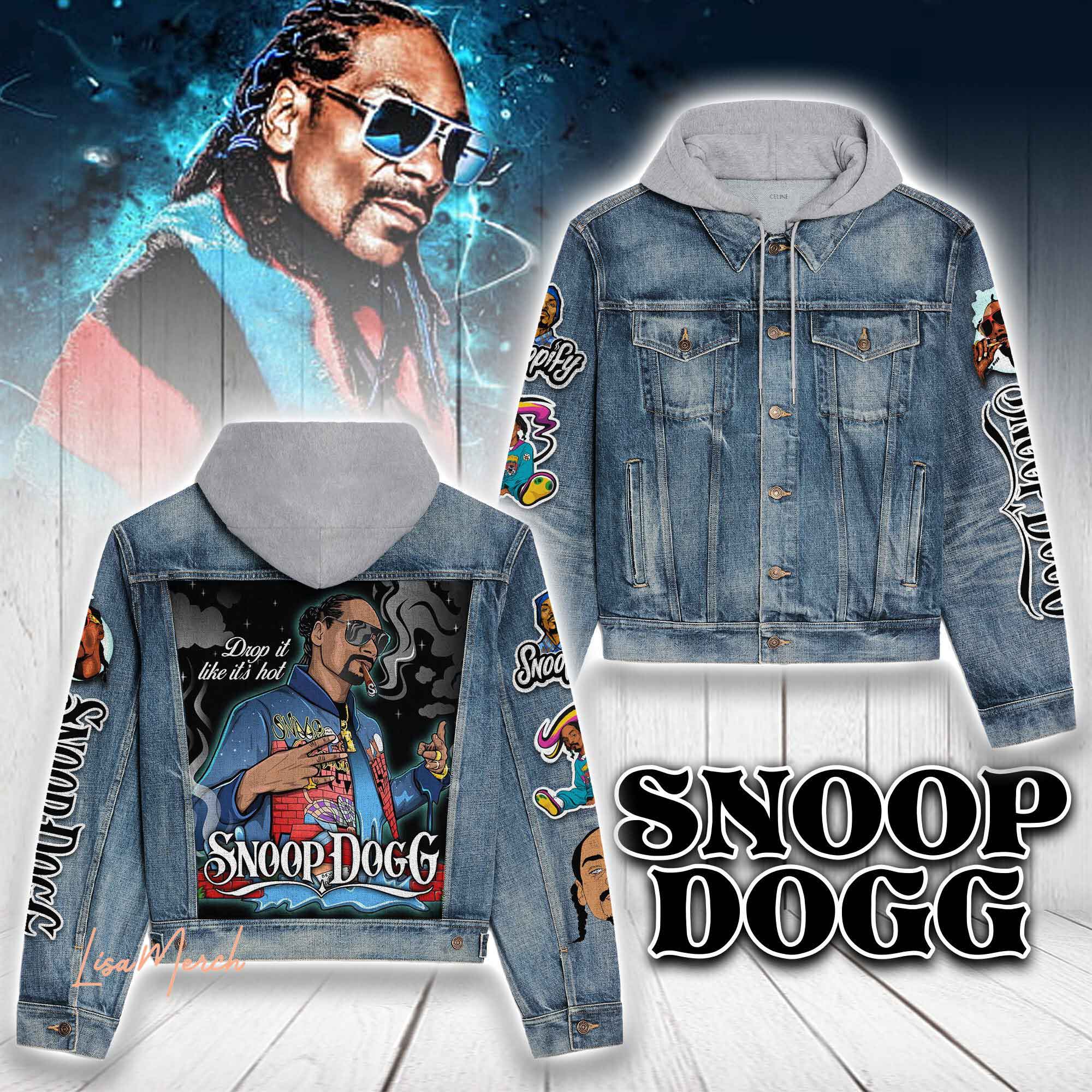 Snoop Dogg Hooded Denim Jacket LDN1133 Snoop Dogg Hooded Denim Jacket LDN1133