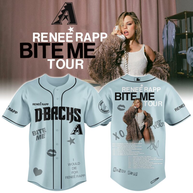 Arizona-Diamondbacks-x-Renee-Rap-BITE-ME-TOUR-2025-Baseball-Baseball-Jersey Arizona Diamondbacks x Renee Rap "BITE ME TOUR" 2025 Baseball Baseball Jersey