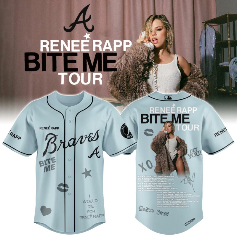 Atlanta-Braves-x-Renee-Rap-BITE-ME-TOUR-2025-Baseball-Baseball-Jersey Atlanta Braves x Renee Rap "BITE ME TOUR" 2025 Baseball Baseball Jersey