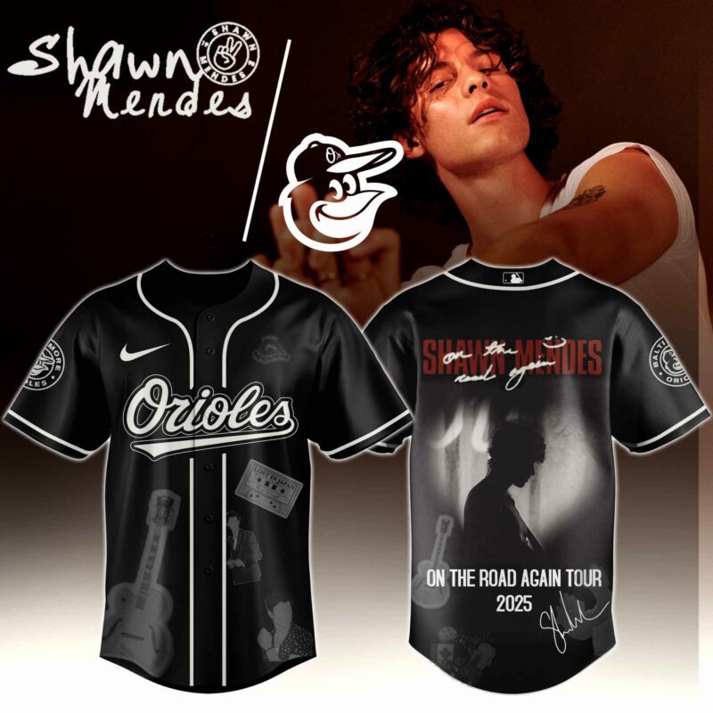 Baltimore-Orioles-x-Shawn-Mendes-On-The-Road-Again-World-Tour-Baseball-Jersey Baltimore Orioles x Shawn Mendes "On The Road Again World Tour " Baseball Jersey