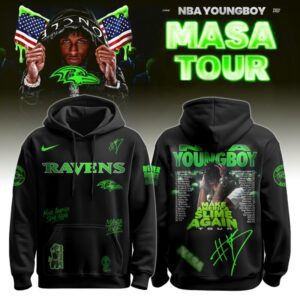 Baltimore Ravens x NBA YoungBoy Never Broke Again "Masa Tour" Baseball Jersey