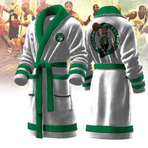 Boston Celtics NBA Personalized Fleece Bathrobe