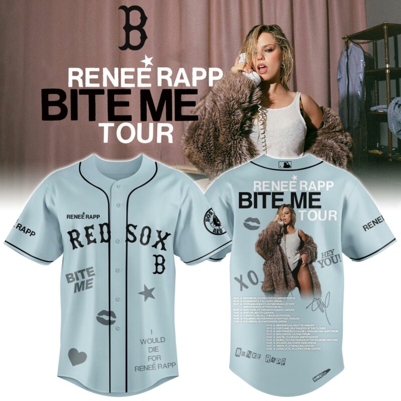 Boston-Red-Sox-x-Renee-Rap-BITE-ME-TOUR-2025-Baseball-Baseball-Jersey Boston Red Sox x Renee Rap "BITE ME TOUR" 2025 Baseball Baseball Jersey