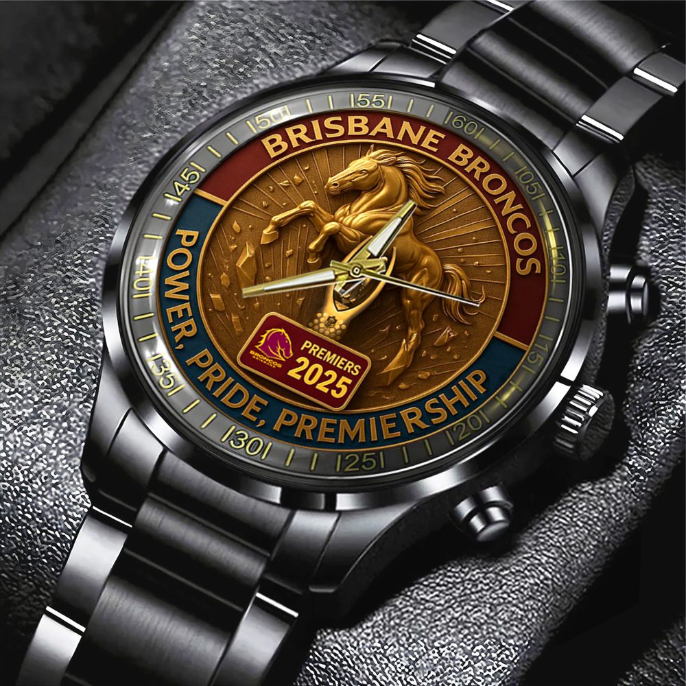 Brisbane-Broncos-Black-Stainless-Steel-Watch-GNE5013 Brisbane Broncos Black Stainless Steel Watch GNE5013