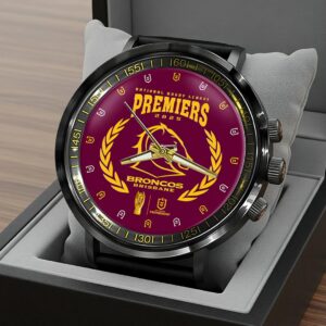 Brisbane Broncos Black Stainless Steel Watch GNE5031