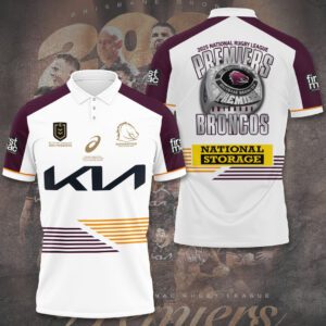 Brisbane Broncos Win First NRL Premiership 2025 Premiership Polo Shirt BBF1070