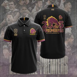 Brisbane Broncos Win First NRL Premiership 2025 Premiership Polo Shirt BBF1072