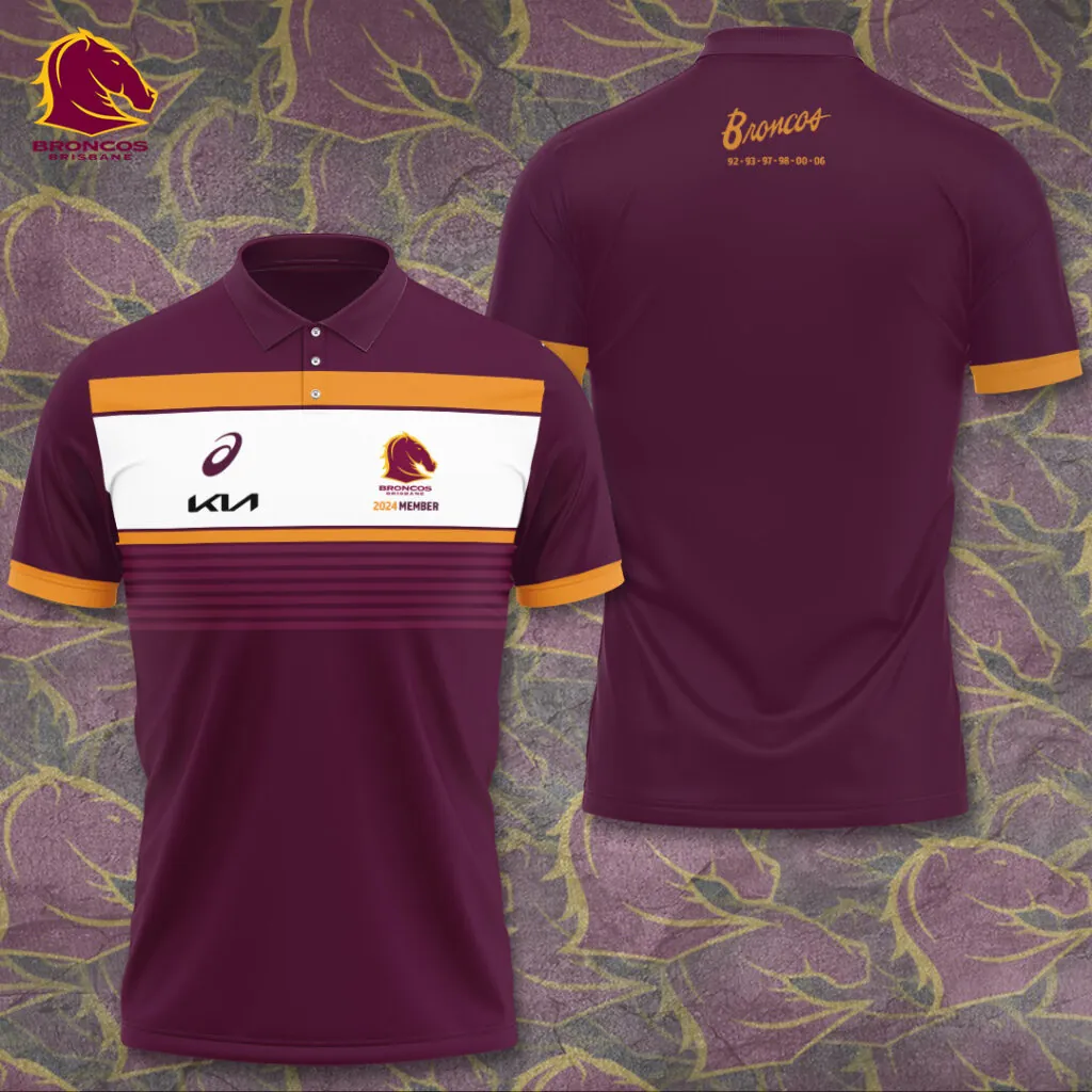 Brisbane Broncos Win First NRL Premiership Polo Shirt BBF1074