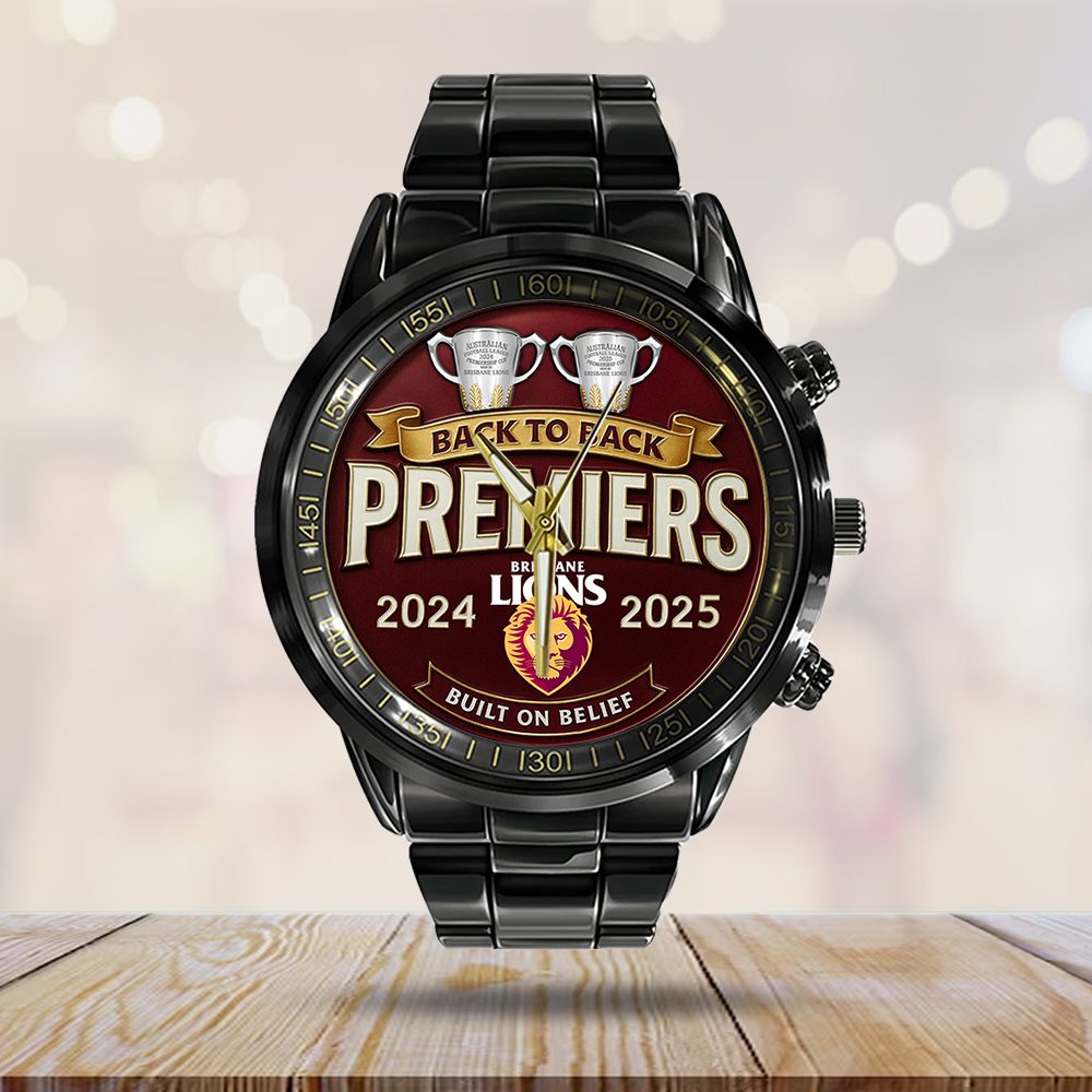 Brisbane-Lions-Black-Stainless-Steel-Watch-GNE5050-1