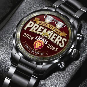 Brisbane Lions Black Stainless Steel Watch GNE5050