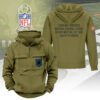 Carolina Panthers 2025 Salute to Service Military Green Vintage Quarter Zip Hoodie