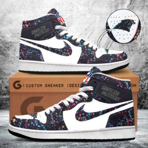 Carolina Panthers Crucial Catch 2025 AJ1 High Top Sneaker