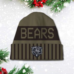 Chicago Bears 2025 Salute to Service Beanie Hat