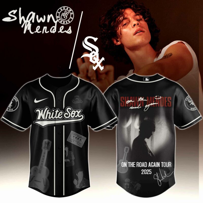 Chicago-White-Sox-x-Shawn-Mendes-On-The-Road-Again-World-Tour-Baseball-Jersey Chicago White Sox x Shawn Mendes "On The Road Again World Tour " Baseball Jersey