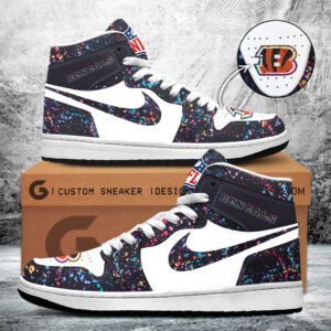 Cincinnati Bengals Crucial Catch 2025 AJ1 High Top Sneaker