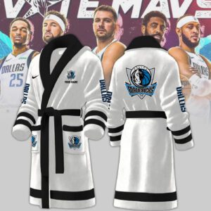 Dallas Mavericks NBA Personalized Fleece Bathrobe