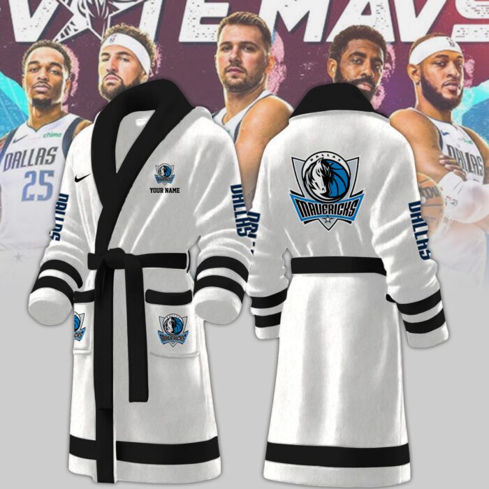 Dallas Mavericks NBA Personalized Fleece Bathrobe