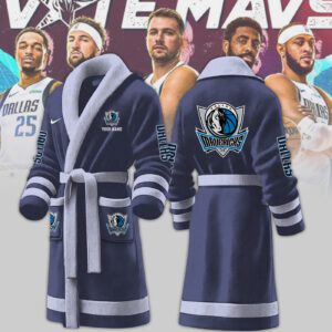 Dallas Mavericks NBA Personalized Fleece Bathrobe