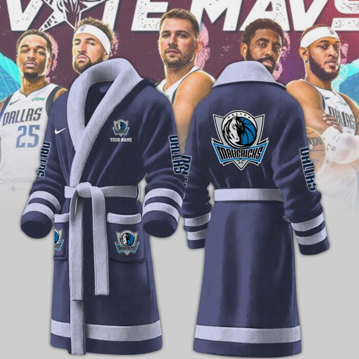 Dallas Mavericks NBA Personalized Fleece Bathrobe