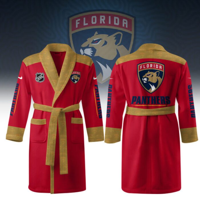 Florida Panthers Fleece Bathrobe Luxurious Comfort Beachrobe BRP1215