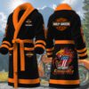 Harley-Davidson Motorcycles Personalized Fleece Bathrobe