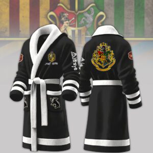 Hufflepuff House Harry Potter Personalized Fleece Bathrobe