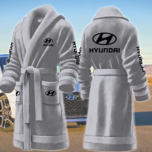 Hyundai Motocycles Personalized Fleece Bathrobe
