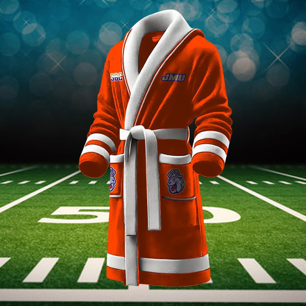 James-Madison-Dukes-NCAA-Personalized-Fleece-Bathrobe James Madison Dukes NCAA Personalized Fleece Bathrobe