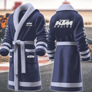 KTM Motocycles Personalized Fleece Bathrobe