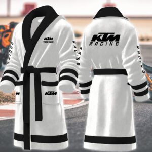 KTM Motocycles Personalized Fleece Bathrobe