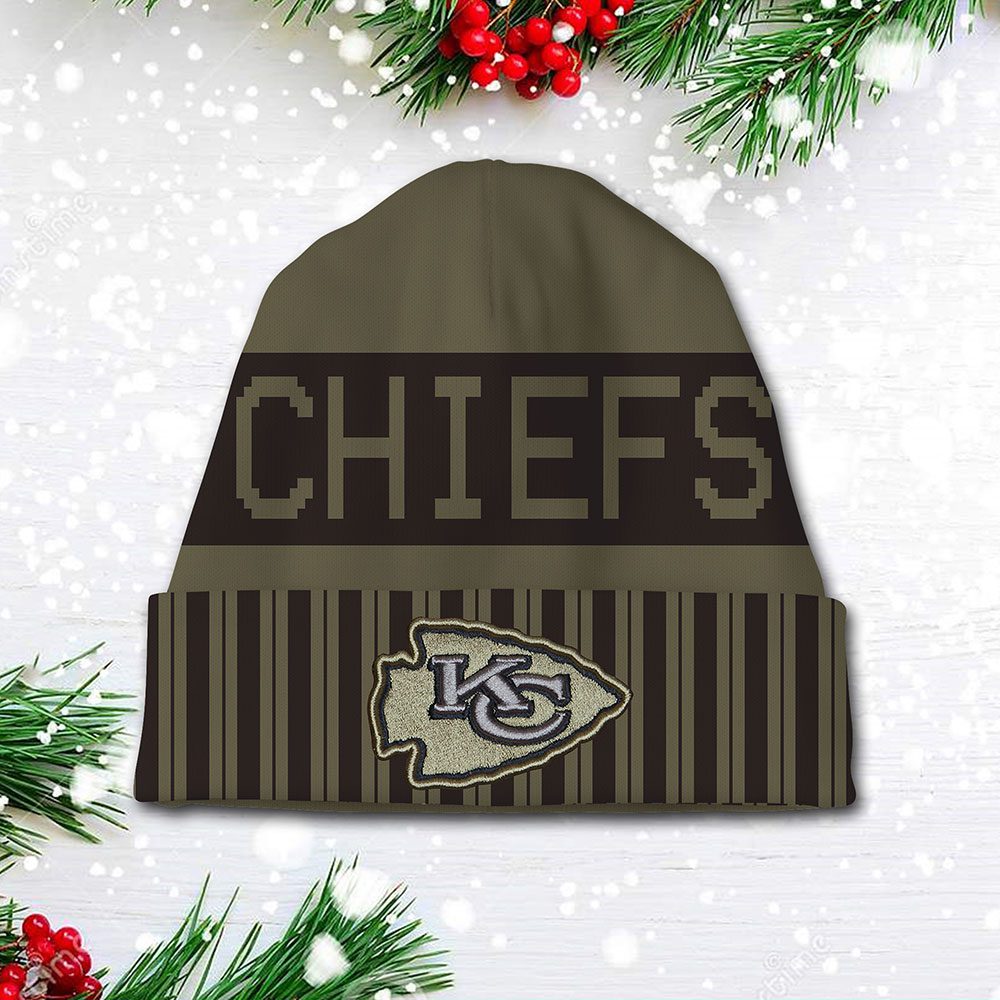 Kansas-City-Chiefs-2025-Salute-to-Service-Beanie-Hat Kansas City Chiefs 2025 Salute to Service Beanie Hat