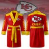 Kansas City Chiefs Fleece Bathrobe Luxurious Comfort Beachrobe BRP1330