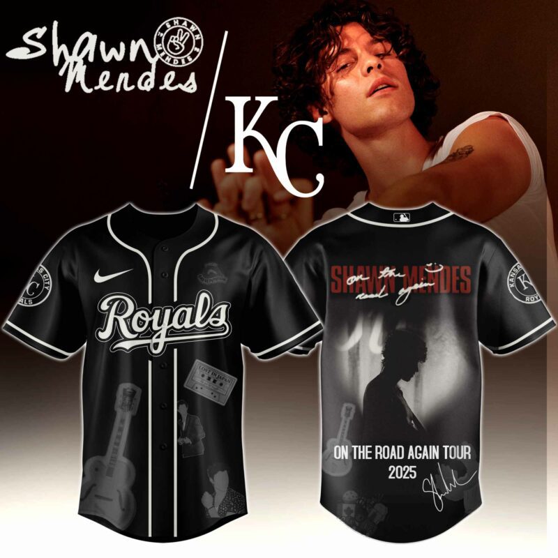 Kansas-City-Royals-x-Shawn-Mendes-On-The-Road-Again-World-Tour-Baseball-Jersey Kansas City Royals x Shawn Mendes "On The Road Again World Tour " Baseball Jersey