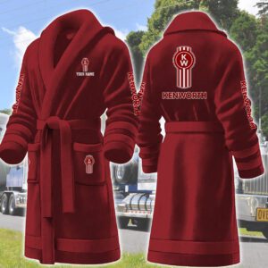 Kenworth Motocycles Personalized Fleece Bathrobe