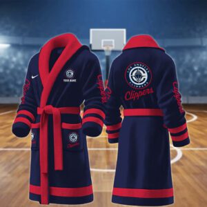 LA Clippers NBA Personalized Fleece Bathrobe