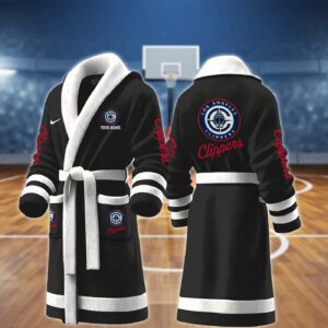 LA Clippers NBA Personalized Fleece Bathrobe